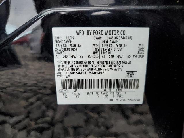 2020 FORD EDGE SEL - 2FMPK4J91LBA01492