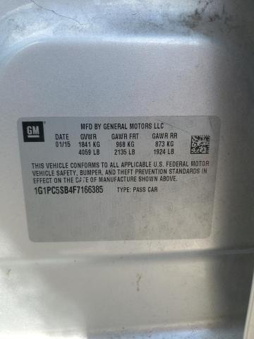 2015 CHEVROLET CRUZE LT - 1G1PC5SB4F7166385