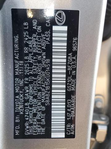 2019 LEXUS ES 350 - 58ABZ1B15KU014518
