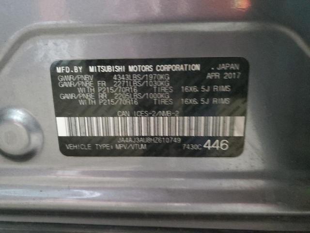 2017 MITSUBISHI RVR SE JA4AJ3AU8HZ610749
