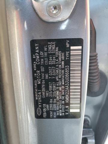 2018 HYUNDAI KONA SEL - KM8K22AA3JU086853