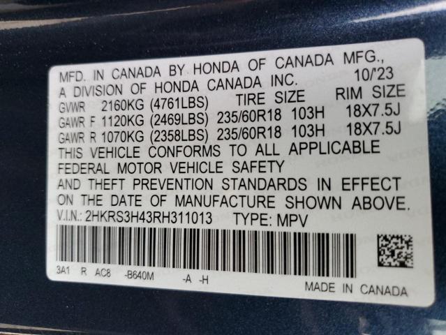 2024 HONDA CR-V EX - 2HKRS3H43RH311013