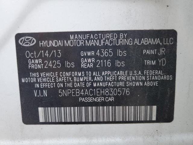 VIN 5NPEB4AC1EH830576 2014 Hyundai Sonata, Gls no.12