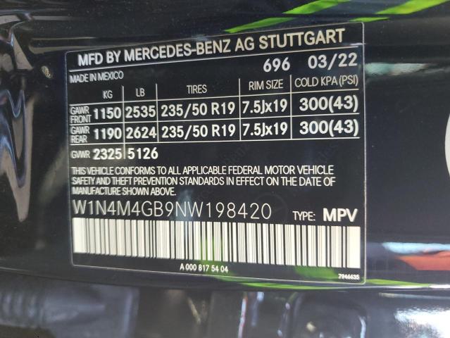 2022 MERCEDES-BENZ GLB 250 - W1N4M4GB9NW198420