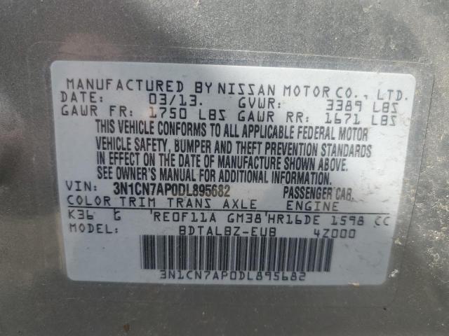 VIN 3N1CN7AP0DL895682 2013 NISSAN VERSA no.12