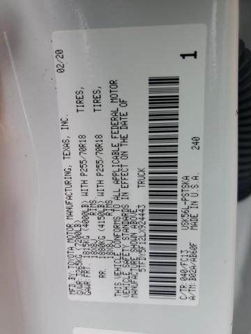 2020 TOYOTA TUNDRA CRE - 5TFDY5F12LX924443