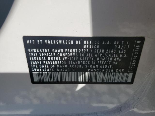 2017 VOLKSWAGEN JETTA SEL - 3VWL17AJXHM374910