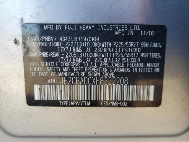 2017 SUBARU CROSSTREK - JF2GPADCXH8222208