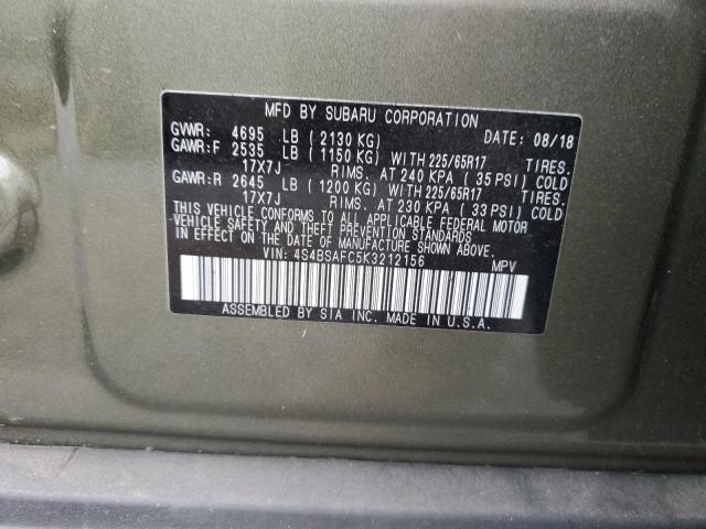 2019 SUBARU OUTBACK 2. - 4S4BSAFC5K3212156