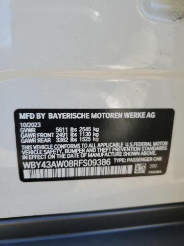 2024 BMW I4 EDRIVE - WBY43AW08RFS09386