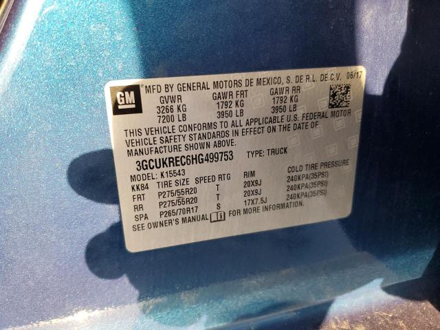 2017 CHEVROLET SILVERADO - 3GCUKREC6HG499753