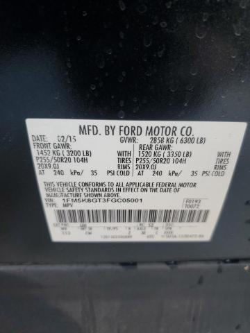 2015 FORD EXPLORER S - 1FM5K8GT3FGC05001