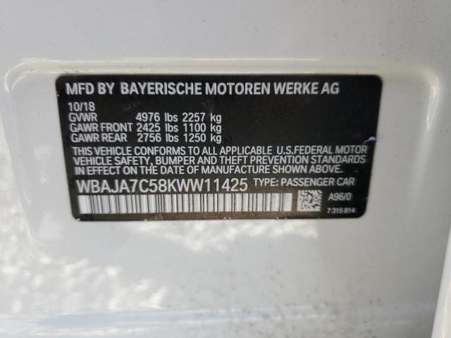 2019 BMW 530 XI - WBAJA7C58KWW11425