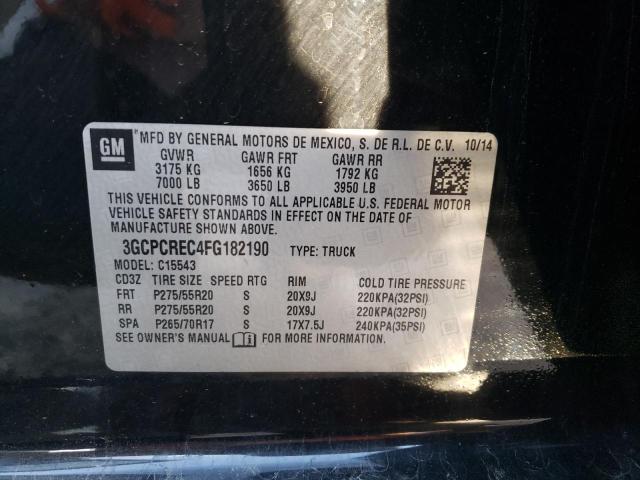 2015 CHEVROLET SILVERADO - 3GCPCREC4FG182190