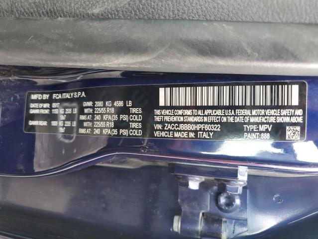 2017 JEEP RENEGADE L - ZACCJBBB0HPF60322