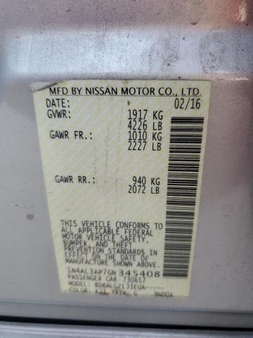 VIN 1N4AL3AP7GN345408 2016 Nissan Altima, 2.5 no.13