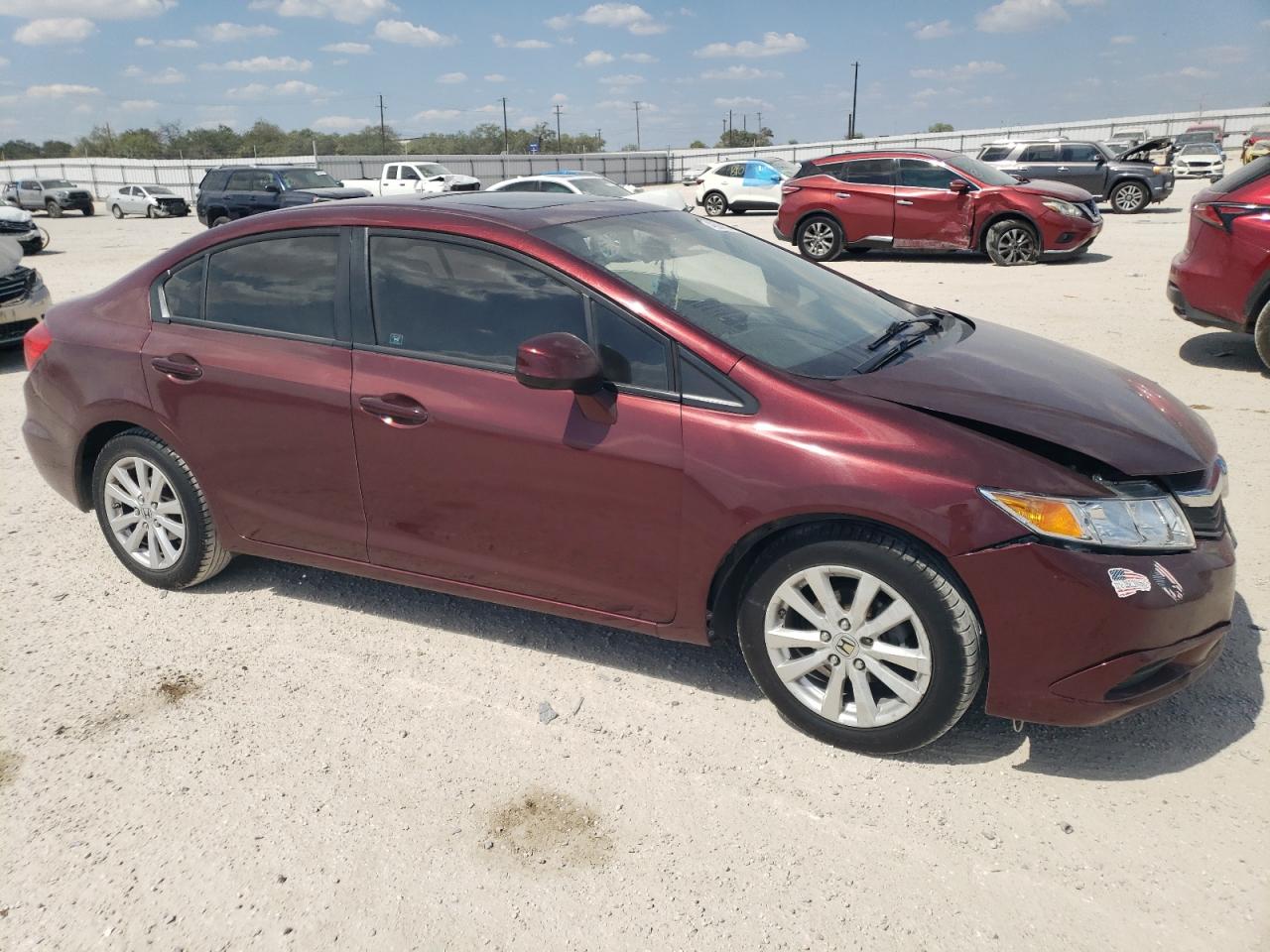 Lot #3030685107 2012 HONDA CIVIC EXL