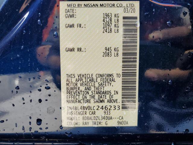 2020 NISSAN ALTIMA S - 1N4BL4BV0LC246233