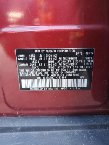 VIN 4S4BSENC7H3438961 2017 Subaru Outback, 3.6R Lim... no.14