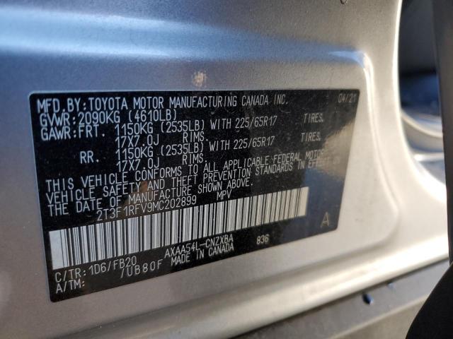 2021 TOYOTA RAV4 LE - 2T3F1RFV9MC202899