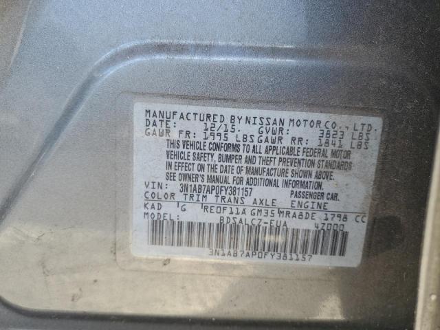 VIN 3N1AB7AP0FY381157 2015 Nissan Sentra, S no.12