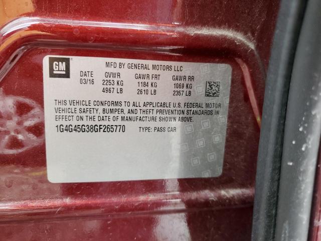 2016 BUICK LACROSSE S - 1G4G45G38GF265770