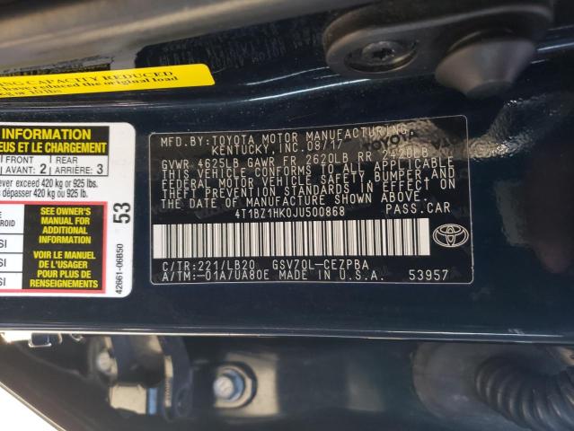 2018 TOYOTA CAMRY XSE - 4T1BZ1HK0JU500868