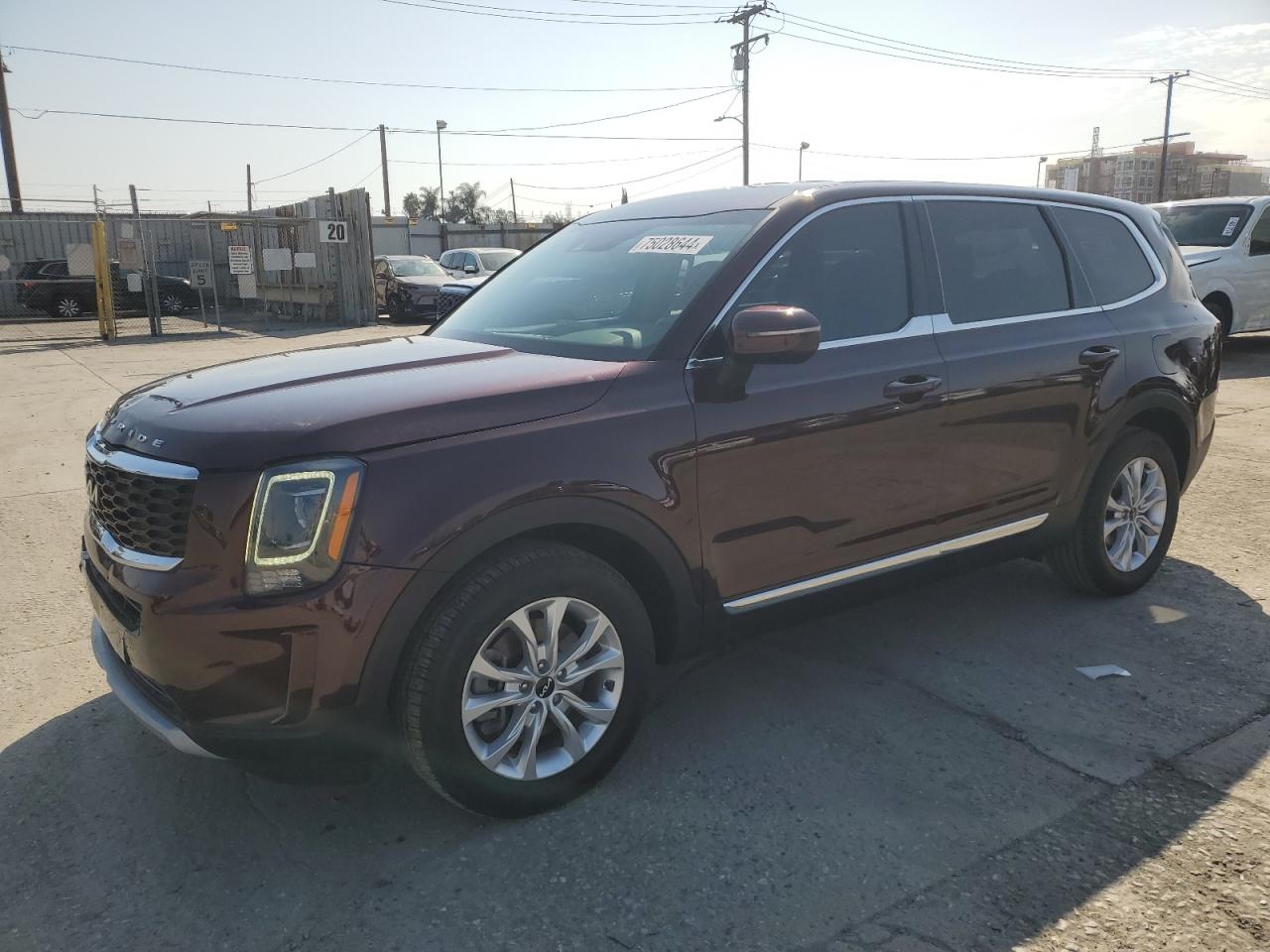 KIA TELLURIDE 2022 burgundy  Gasoline 5XYP24HC3NG205490 photo #1