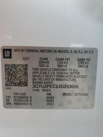 VIN 3GTU2PEC1JG253655 2018 GMC SIERRA no.12