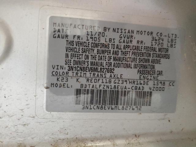 VIN 3N1CN8EV6ML827692 2021 Nissan Versa, SV no.13