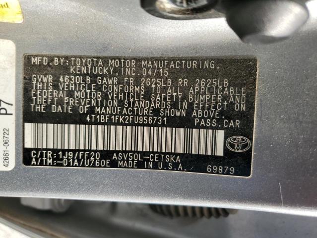 2015 TOYOTA CAMRY LE - 4T1BF1FK2FU956731