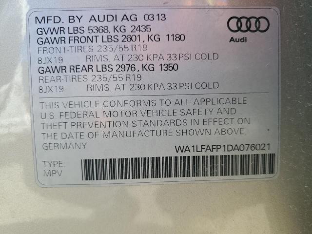 VIN WA1LFAFP1DA076021 2013 Audi Q5, Premium Plus no.13