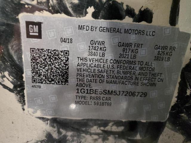 2018 CHEVROLET CRUZE LT - 1G1BE5SM5J7206729