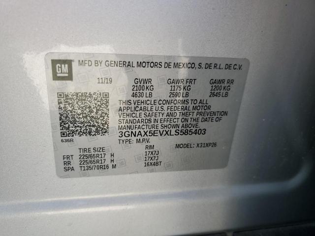 2020 CHEVROLET EQUINOX - 3GNAX5EVXLS585403