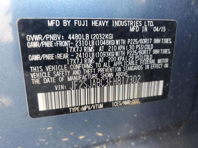 2015 SUBARU FORESTER 2 - JF2SJABC3FH817302