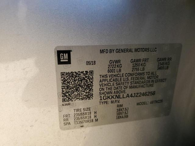 2018 GMC ACADIA SLE - 1GKKNLLA4JZ246258