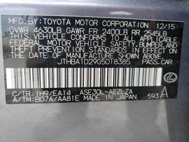 2016 LEXUS IS JTHBA1D29G5018385