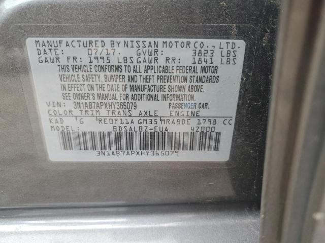 2017 NISSAN SENTRA S - 3N1AB7APXHY365079