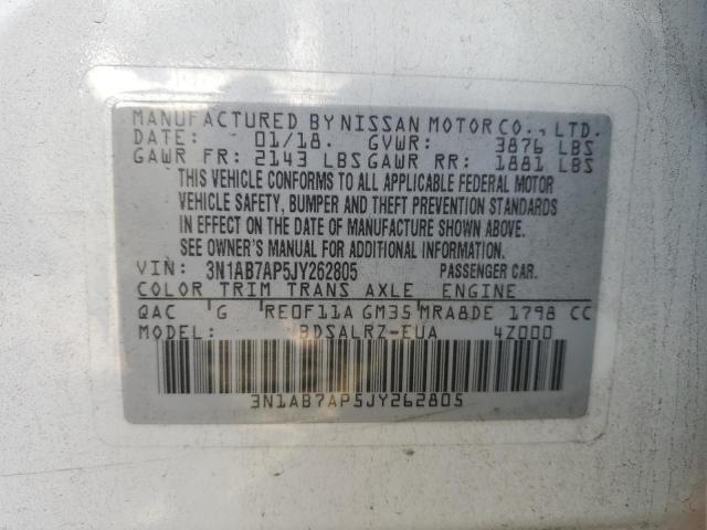 2018 NISSAN SENTRA S - 3N1AB7AP5JY262805