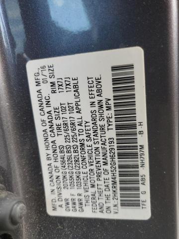 2016 HONDA CR-V EX - 2HKRM4H52GH629193