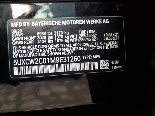 VIN 5UXCW2C01M9E31260 2021 BMW X7 no.14