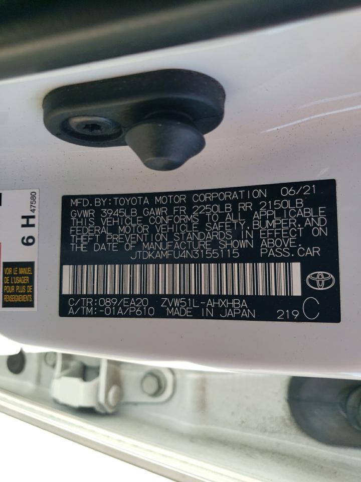 Lot #2979451728 2022 TOYOTA PRIUS NIGH