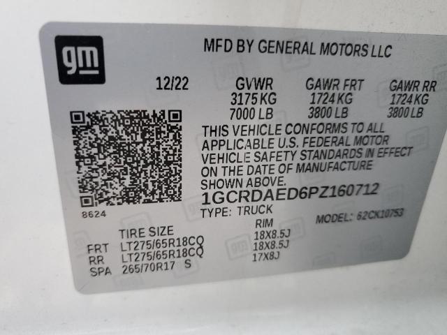 VIN 1GCRDAED6PZ160712 2023 CHEVROLET ALL MODELS no.12