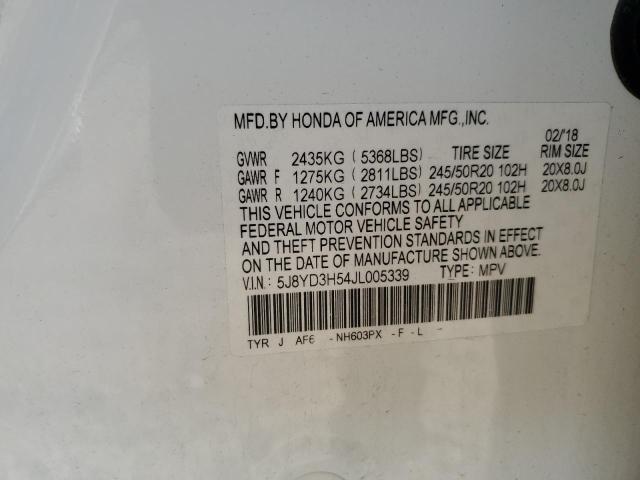 2018 ACURA MDX TECHNO - 5J8YD3H54JL005339
