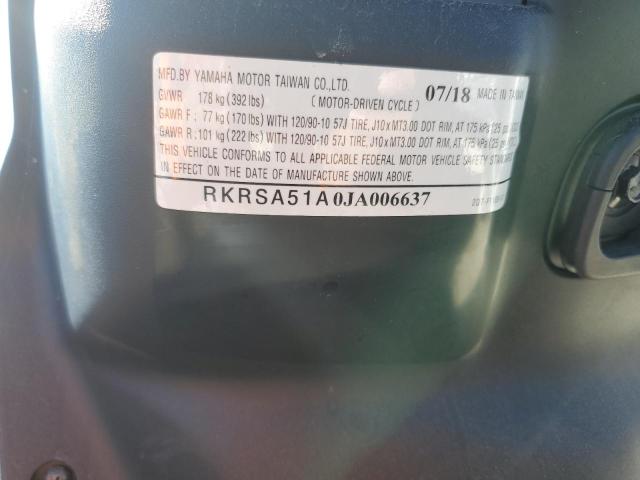 2018 YAMAHA YW50 FX RKRSA51A0JA006637