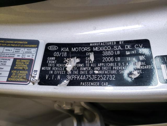 VIN 3KPFK4A75JE252732 2018 KIA Forte, LX no.13