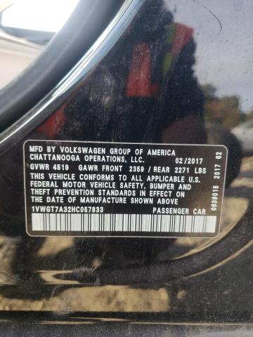 2017 VOLKSWAGEN PASSAT SE - 1VWGT7A32HC057833