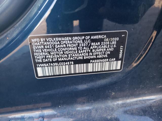 2020 VOLKSWAGEN PASSAT SE - 1VWSA7A35LC024575