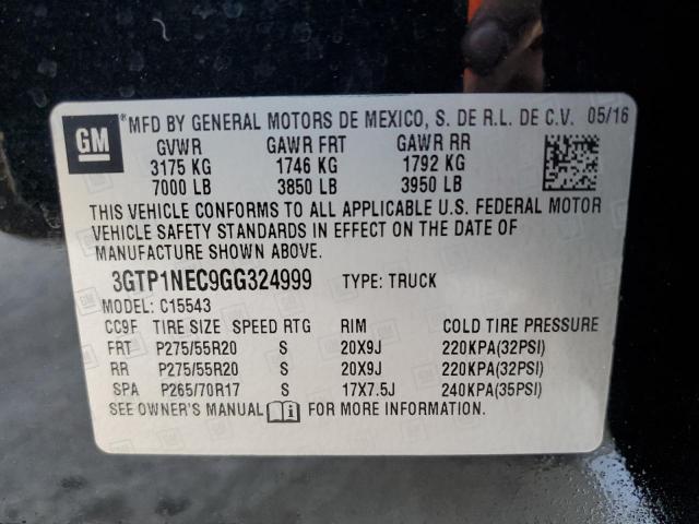 2016 GMC SIERRA C15 - 3GTP1NEC9GG324999