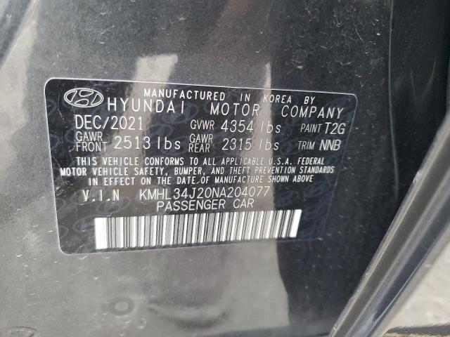 2022 HYUNDAI SONATA LIM - KMHL34J20NA204077